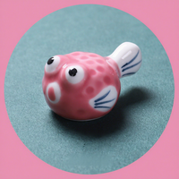 Repose-baguettes en céramique en forme de poisson-bouffant de dessin animé mignon, support pour baguettes en forme d'animal, mini accessoire de table