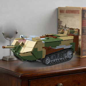 Vente en gros de kits de modèles militaires miniatures de chars français Saint Chamond de la dernière période de la Première <span class=keywords><strong>Guerre</strong></span> mondiale à l'échelle <span class=keywords><strong>1</strong></span>/35, ensembles de blocs de construction - Product Image 4