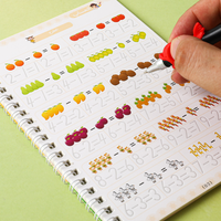 Cahier d'exercices réutilisable pour enfants avec alphabet arabe, entraînement au contrôle du stylo, entraînement à l'écriture magique, logo personnalisé, papier pour enfants