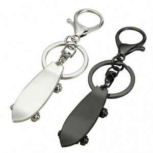 Porte-clés en alliage design skateboard - Anneau porte-clés en métal avec roues rotatives, cadeau tendance du Nouvel An pour hommes, femmes et adolescents - Product Image 4