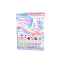 100% Auténtico, Juego de 18 Piezas, Sanrio Hello Kitty, Serie Little Horse Beans, Caja Sorpresa, Linda Figura de Dibujos Animados, Adorno de Escritorio