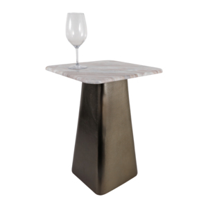 Tavolino moderno quadrato in marmo, piccolo tavolino da salotto, tavolino d'appoggio per soggiorno, tavolino porta bevande - Product Image 2