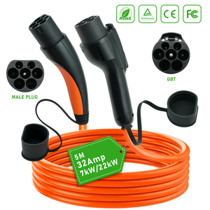 Nuevo <span class=keywords><strong>Cable</strong></span> de Extensión para Cargador de Vehículos Eléctricos de 22KW, 1/3 Fase, 5M, 32Amp, <span class=keywords><strong>Tipo</strong></span> <span class=keywords><strong>2</strong></span> a GBT - Product Image 1