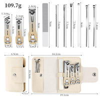 Ensemble de soins des ongles en acier au carbone, 10 pièces, kit professionnel de manucure et pédicure, coupe-ongles, pince à cuticules, outils de beauté