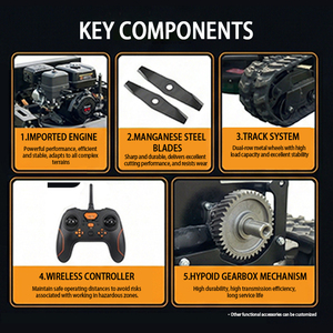 Industrial 4-Stroke Gasoline <strong>Lawn</strong> <strong>Mower</strong> Heavy Duty <strong>Self</strong>-Propelled Design Advanced Heat Dissipation 20-200mm Cutting Height - Product Image 2