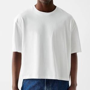 Fabricant 250 300 GSM Blank Boxy Tee T Shirt Drop Shoulder Boxy Fit Crop TShirt Oversized Heavyweight 100% Cotton T-Shirt Men - Product Image 3