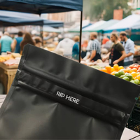 OEM Factory Resealable Black Grip Seal Bags Kleine Druck verschluss verpackung für Kaugummi konserven Tiefdruck druck Milch Tiernahrung
