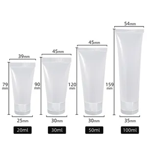 Venta al por mayor de crema de manos exprimir envases de tubo de plástico cosmético para el cuidado de la piel 50ml