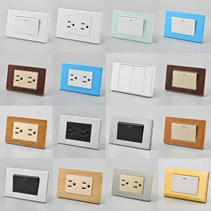 KLASS American standard 118mm type USA 110 Wall Socket USB US 2-Pin Wall Power Standard Wall Switch And Socket Electrical Switch