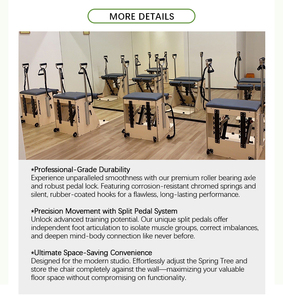 Sedia Pilates Wunda in Legno di Quercia e Struttura in Lega di Alluminio per Uso Domestico e Studio - Product Image 4