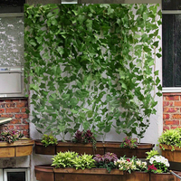 Guirnalda de Plantas Artificiales de Seda para Colgar en la Pared, Decoración de Plantas Verdes, Cesta Colgante de Pared, Paquete de 9 Tallos, Ideal para Bodas y Navidad