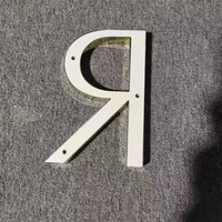 Prix par projet - Lettres en métal 3D en acier inoxydable doré - IP65 - Étanche - Décoration publicitaire intérieure/extérieure
