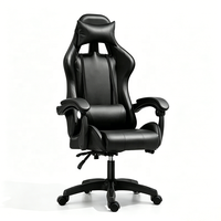 Chaise de bureau de style course automobile avec roulettes, couleur personnalisée, réglable en hauteur, dossier haut, inclinaison supérieure