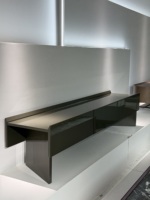 Table d'entrée en bois de style milanais italien sur mesure pour salon
