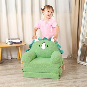 <b>Children's</b> Dinosaur <b>Chair</b> Green Foam <b>Reclining</b> Seat For Kids Bedroom Living Room - Product Image 3