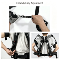 Exosquelette d'assistance à l'épaule en tissu tactique pour travaux répétitifs en position debout, liberté totale de l'épaule, sans contrainte du bras, pratique