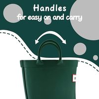 Bottes de pluie mi-mollet pour garçons, en caoutchouc vert, imperméables, antidérapantes, avec poignées de traction, doublure légère en coton, été automne