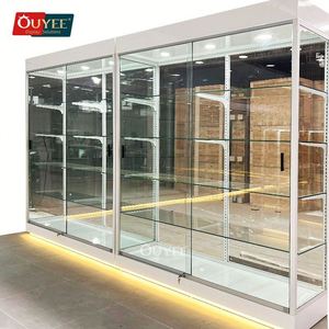 Fábrica de madera Gabinete de tabaco Decoración Tienda Accesorio Exhibición de vidrio Escaparates Tienda de humo Escaparate - Product Image 4