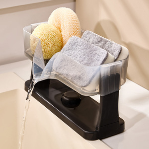 Draining Rack For Sink Soap Sponges Dishcloth Storage With Stand Countertop Organizer Rectangle Shape Portable Installation Free - Product Image 3