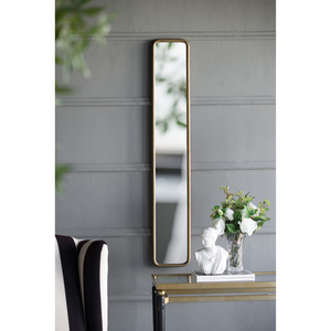 Full Length <b>Mirror</b> 47 X 8 Antique Gold Metal Frame <b>Long</b> <b>Mirror</b> <b>For</b> Hallway Living Room <b>Bedroom</b> Bathroom - Product Image 3