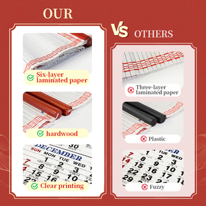 Calendario <span class=keywords><strong>chino</strong></span> personalizado al por mayor 2026, bastón de bambú natural, desplazamiento de pared, Calendario colgante <span class=keywords><strong>Chino</strong></span> para decoración del hogar y la Oficina - Product Image 5