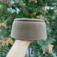 Gorro de Oración Musulmán Personalizable 100% Algodón, Bordado a Mano, Ajustable, Tejido de Malla, Uso en las Cuatro Estaciones, para Personalizar