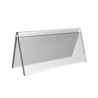 Support de signalisation en acrylique transparent en forme de V, personnalisé, transparent, à deux faces, en forme de V, support de table en acrylique, présentoir de table, support de signalisation de bureau, plaque de nom