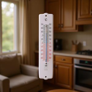 เทอร์โมมิเตอร์วัดอุณหภูมิภายในและภายนอกอาคาร ช่วง 50 องศาเซลเซียส พร้อมสเกลเซลเซียส สำหรับใช้ในบ้าน - Product Image 3