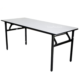 Sinoperfect Wedding Furniture Plywood Top Folding <b>Foldable</b> <b>Legs</b> Hotel Party Banquet Wedding Rectangle Folding <b>Table</b> - Product Image 1