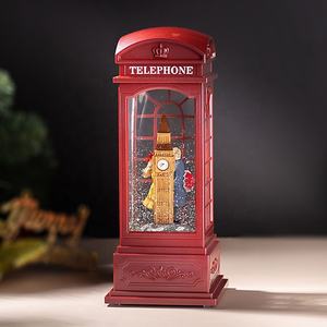 Nuevo Producto, Lámpara de Viento con Forma de Cabina Telefónica para Parejas, Regalo de Cumpleaños o San Valentín para Novia, Decoración, Lámpara de Viento Hecha a Mano, Globo de Nieve - Product Image 3