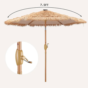 <span class=keywords><strong>Grand</strong></span> <span class=keywords><strong>parasol</strong></span> en <span class=keywords><strong>paille</strong></span> artificielle moderne à LED pour l'extérieur, le patio, le jardin, la cuisine et les restaurants. - Product Image 4