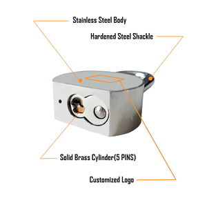 Candado Redondo de Acero, Candado de Cilindro de Latón, Grillete de Acero Endurecido, Candado de Acero Endurecido - Product Image 6