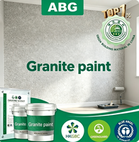 Peinture acrylique flexible résistante à l'usure, effet granit, revêtement mural pour travaux de construction extérieure des installations publiques