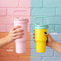 Bouteille d'eau isotherme à double paroi personnalisée Everich 32oz/960ml sans BPA avec poignée pour le camping et les activités de plein air