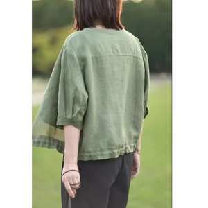 <span class=keywords><strong>Camicia</strong></span> estiva Boho Casual da <span class=keywords><strong>donna</strong></span> in cotone, <span class=keywords><strong>camicia</strong></span> corta, ampia, da <span class=keywords><strong>donna</strong></span>, camicetta morbida con coulisse - Product Image 2