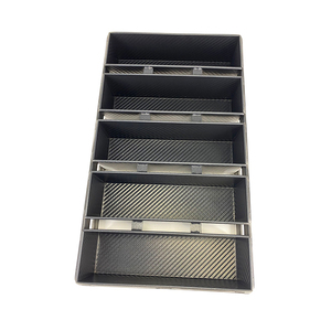 Moule à <span class=keywords><strong>pain</strong></span> en aluminium antiadhésif <span class=keywords><strong>de</strong></span> qualité professionnelle, type Pullman, avec couvercle, épaisseur 2,0 mm, disponible en taille personnalisée - Product Image 1
