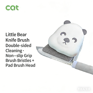 Spazzola per Pulizia Cucina Creativa <span class=keywords><strong>a</strong></span> Doppio Lato <span class=keywords><strong>a</strong></span> Forma di U con Spugna Sostituibile e Setole Dure per Utensili, Coltelli e Cucchiai - Product Image 2