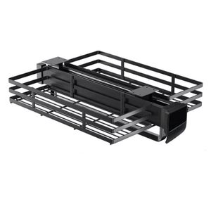 Support de rangement coulissant en alliage d'aluminium, type crochet, à un seul niveau, pour tiroir et armoire, organisateur de vêtements - Product Image 2