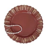 Assiette décorative en plastique peinte à la main, style rétro, couleur bonbon, Phnom Penh, luxe léger