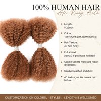 Extensions de cheveux humains vierges vietnamiens Originea Luxury 12A Afro Kinky Bulk, double épaisseur, peuvent être permanentées et teintes, pour dreadlocks