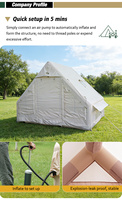 Tente gonflable familiale de luxe, haute qualité, imperméable, avec pompe à air, grand espace pour le camping