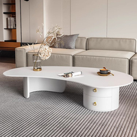 Table basse de luxe légère artisanale de style italien maison moderne design irrégulier noix de cajou noires pour petits meubles