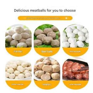 Ancienne machine ronde pour poisson et boulettes de viande Machines de traitement des aliments pour crevettes, boeuf et légumes Machine de fabrication de boulettes de viande de tofu - Product Image 2