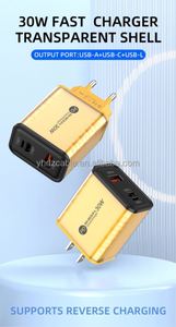 หัวชาร์จเร็ว PD 30W ปลั๊ก EU US UK อะแดปเตอร์โทรศัพท์มือถือแบบติดผนัง Pd Type-c สาย USB Type C สำหรับโทรศัพท์ Android - Product Image 4