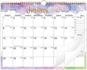 Custom Size 8\" X 11\" <strong>Small</strong> Ruled Blocks Spiral Bound Monthly Custom <strong>Wall</strong> <strong>Calendar</strong> <strong>2023</strong> with Hanger - Product Image 2