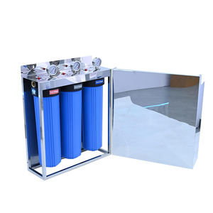 Sistema Completo de Filtración de Agua para Toda la Casa, Filtro Big Blue de 20'' x 4.5'', <span class=keywords><strong>3</strong></span> Etapas, Carbón Activado, 100 GPD, con Cubierta de Plástico - Product Image 2