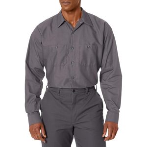 Vêtement de travail industriel personnalisé Combinaison solide à manches longues Salopette respirante en soie et polyester Paquet de X-Large-2 de charbon de bois Solide personnalisé - Product Image 6