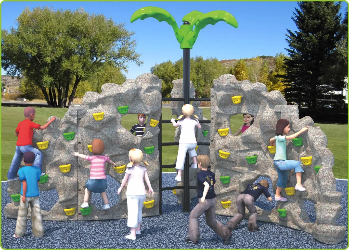 KAIQI GROUP Updated new amusement park outdoor playground physical training peak climbing for children