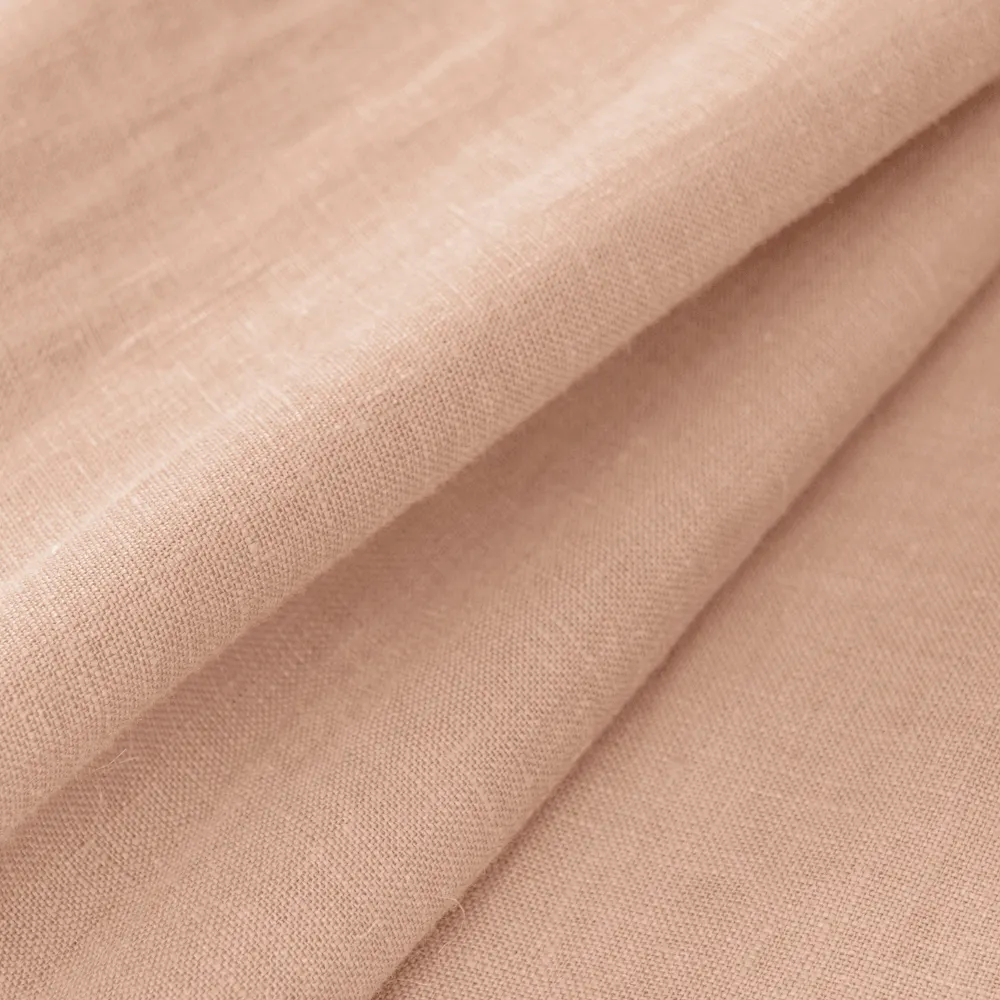 Full Size Linen Sheet Set Solid Color 4 Pieces Pink Natural Flax Cotton Blend Soft Breathable Farmhouse Bedding Duvet Cover Set
