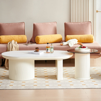 Petite Table Basse pour Studio Appartement Salon Designer Style Intégré Lumière Luxe Balcon Table Basse Blanc Pur
